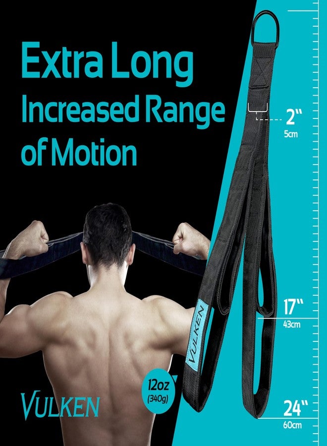 Vulken Tricep Rope Cable Attachment. 24 Inch & 17 Inch Two Lengths Built in One Pull Down Rope. Triceps Extension Straps Gym Equipment. Home Workout Handles for Resistance Bands. - Image 3