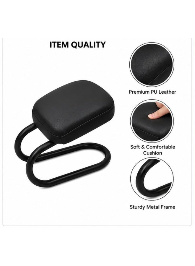 Muslim Prayer Chair for Sujood, Islamic Prayer Assistance Seat for Elderly & Disabled, Ergonomic Padded Salah Chair for Comfortable Prostration, Sturdy Stable U-Base - Black. - Image 3