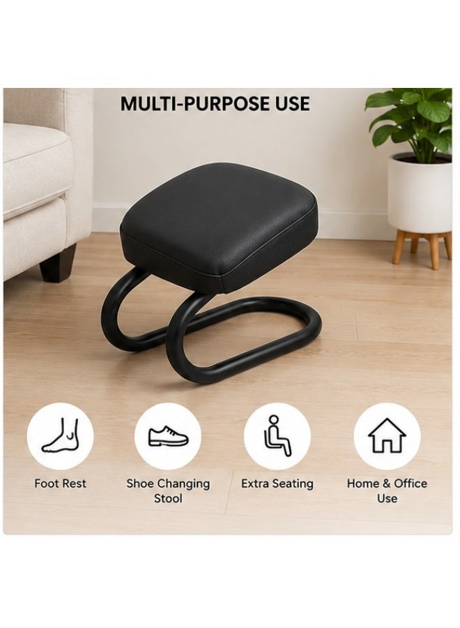 Muslim Prayer Chair for Sujood, Islamic Prayer Assistance Seat for Elderly & Disabled, Ergonomic Padded Salah Chair for Comfortable Prostration, Sturdy Stable U-Base - Black. - Image 2