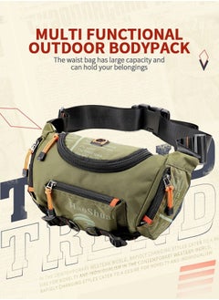 GROIC Large Crossbody Pack with 5-Zipper Pockets,Running Waistpack,Multifunctional Outdoor Bodypack,Riding Cross Bag,Mountaineering Premium Fashion Waist Pack  - Image 2
