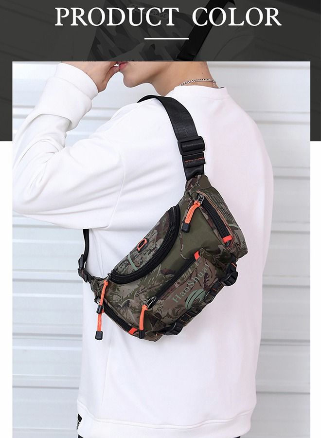 GROIC Large Crossbody Pack with 5-Zipper Pockets,Running Waistpack,Multifunctional Outdoor Bodypack,Riding Cross Bag,Mountaineering Premium Fashion Waist Pack  - Image 3