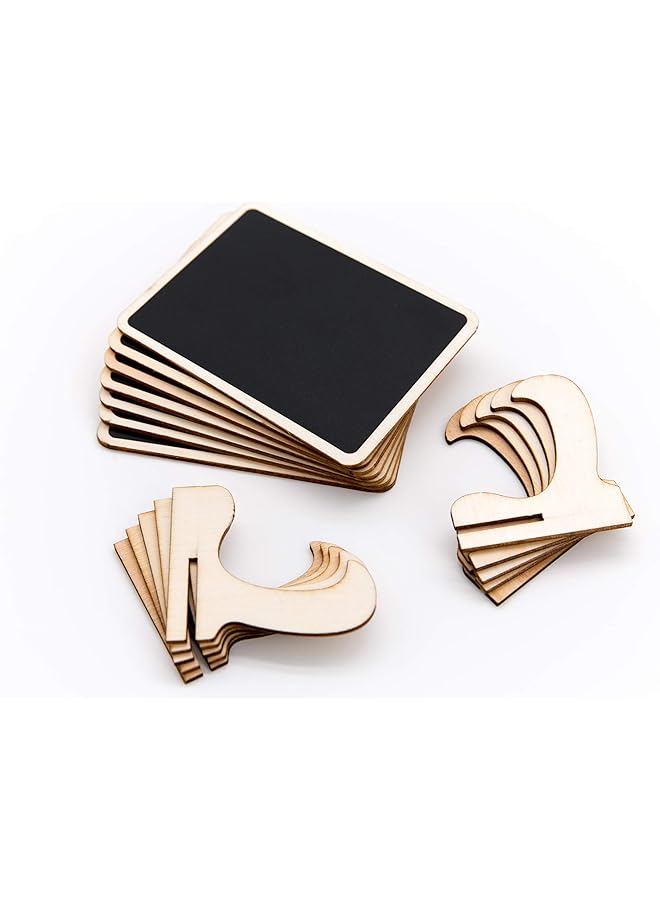 إيروريكس مجموعة من 20 لوح طباشير خشبي صغير لبطاقة الأسعار للحفلات وحامل اسم البوفيه ولوحة طباشير لحفلات الزفاف - Image 3