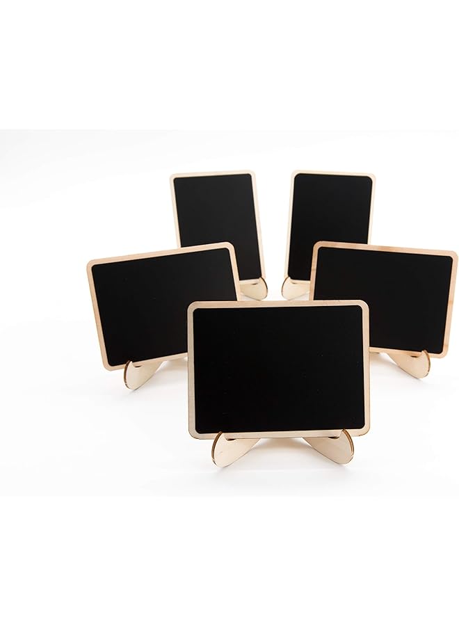 إيروريكس مجموعة من 20 لوح طباشير خشبي صغير لبطاقة الأسعار للحفلات وحامل اسم البوفيه ولوحة طباشير لحفلات الزفاف - Image 5