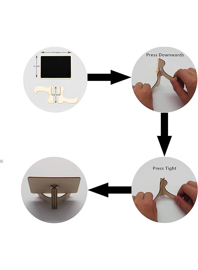إيروريكس مجموعة من 20 لوح طباشير خشبي صغير لبطاقة الأسعار للحفلات وحامل اسم البوفيه ولوحة طباشير لحفلات الزفاف - Image 2