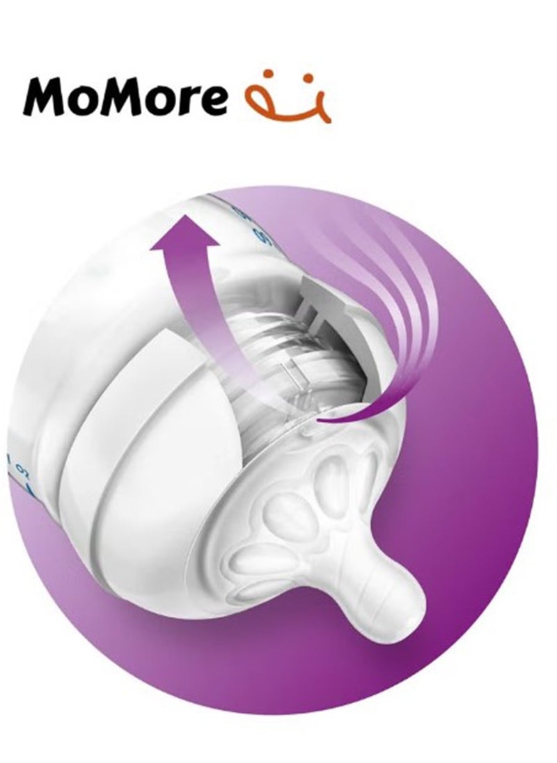 Momore - Pack Of 3 Natural Feeding Bottle Nipple 3 Months+, For AVENT Bottle - Image 1
