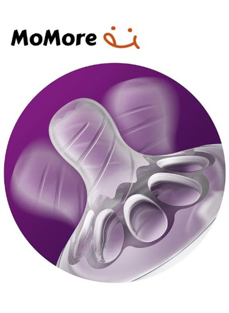 Momore - Pack Of 3 Natural Feeding Bottle Nipple 3 Months+, For AVENT Bottle - Image 1