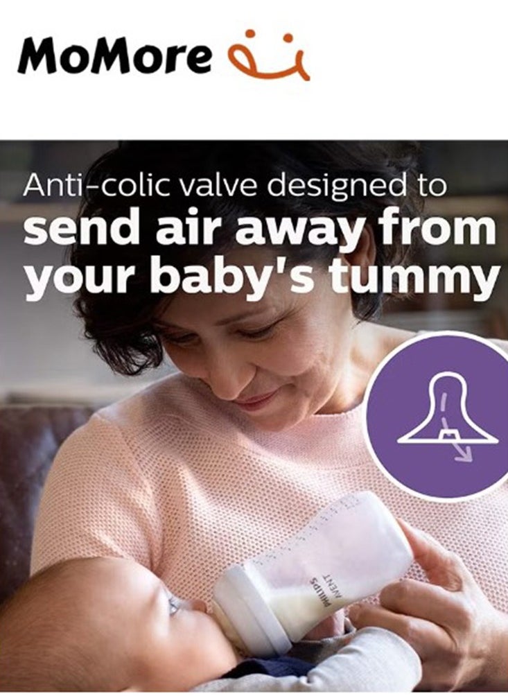 Momore - Pack Of 3 Natural Feeding Bottle Nipple 3 Months+, For AVENT Bottle - Image 1