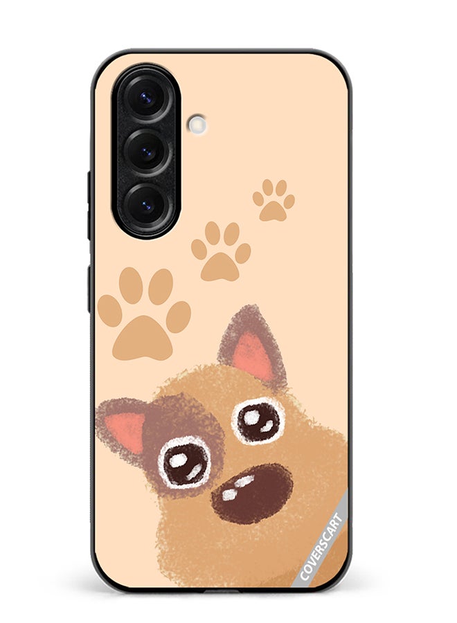VR CREATIVE Protective Case Cover For Samsung Galaxy S25 Plus Cute Doggie Design Multicolour