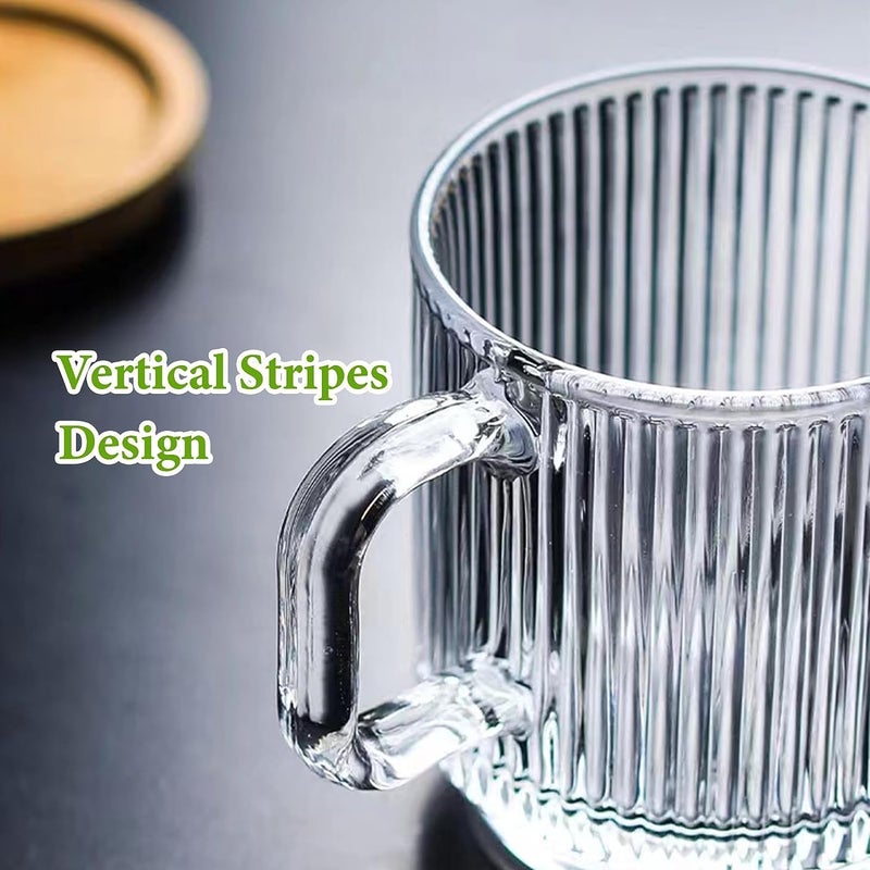 bellemax 350ML Irish Coffee Mug Tall Glass Latte Cups Cappuccino and Hot Chocolate Mugs with Handle Clear Glass Zero Lead for Hot Set of Lining mug01 4 - Image 4