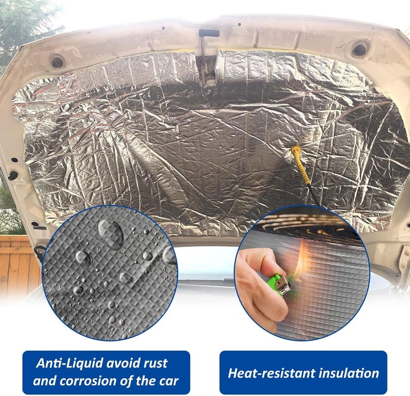 KASTWAVE Car Heat Sound Deadening Insulation Mat, 394 Mil 10.75 Sqft Auto Audio Deadener Foam, Car Sound Deadening Material Mat, Sound Dampening and Heat Insulation for Truck, Vehicle - Image 4