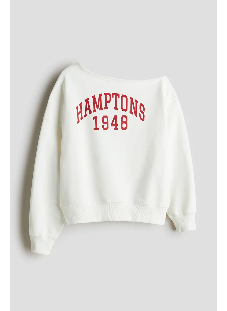 اتش اند ام Oversized One-Shoulder Sweatshirt