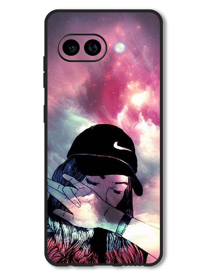 Theodor Case Compatible with Google Pixel 9A Protection Shockproof Bumper Cover Girl Sob - Image 1