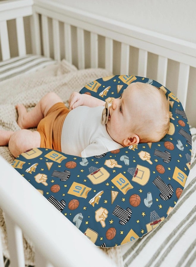 ZoUbqchY Basketballs Baby Nursing Pillow Covers for Boy Girl Basketballs Fan Stars Suits Nursery Pillowcase for Breastfeeding Pillows Outdoor Sports Lovers Gift Soft Stretchy Slipcover for Newborn Infant - Image 5