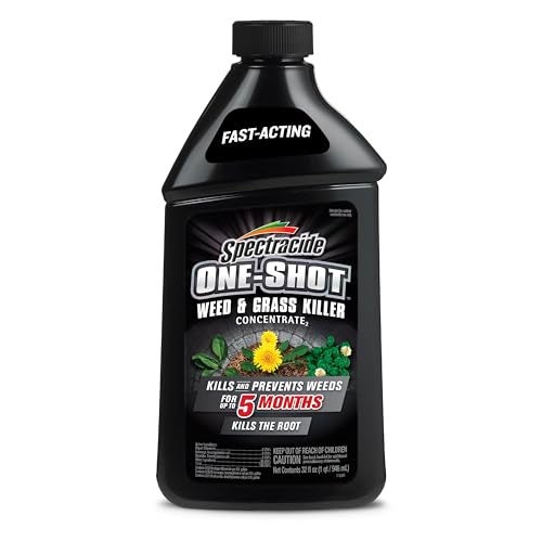 Spectracide One-Shot Weed & Grass Killer, 32 Ounce Concentrate, One Application Kills and Prevents Weeds for up to 5 Months - Image 1