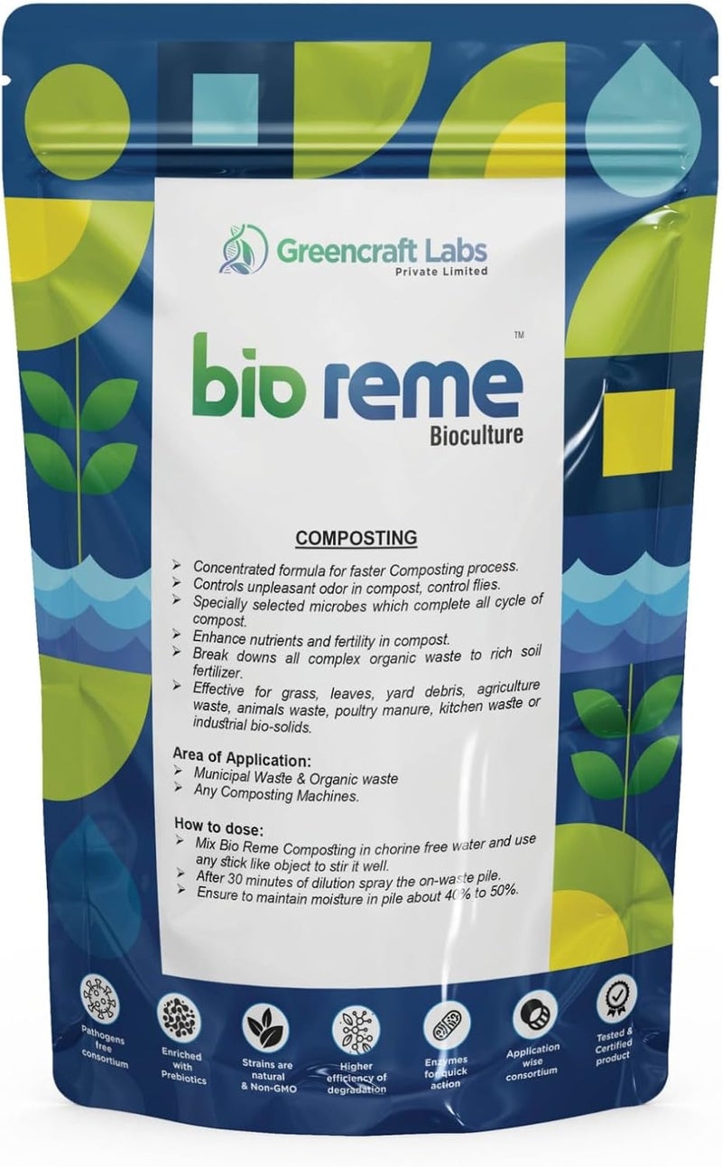 Bio Reme Compost Maker Powder (1kg) - Eco-Friendly Microbes for Faster, Odor-Free Composting & Richer Soil - Image 1