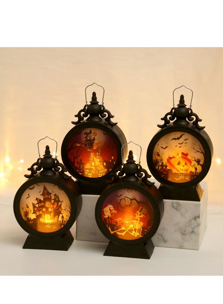 Excefore Lantern, Portable Retro Lights, Vintage Hanging LED Decoration, Outdoor Hanging Plastic Lantern, Battery Powered for Indoor,Outdoor,Table,Party Spooky Decorations 2PCS - Image 5