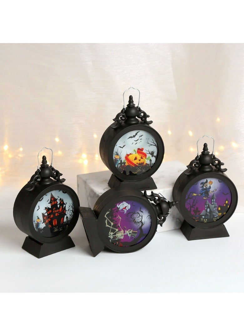 Excefore Lantern, Portable Retro Lights, Vintage Hanging LED Decoration, Outdoor Hanging Plastic Lantern, Battery Powered for Indoor,Outdoor,Table,Party Spooky Decorations 2PCS - Image 3