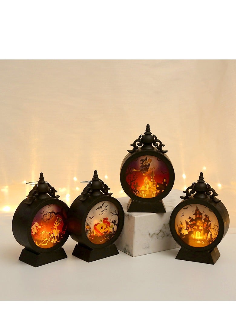 Excefore Lantern, Portable Retro Lights, Vintage Hanging LED Decoration, Outdoor Hanging Plastic Lantern, Battery Powered for Indoor,Outdoor,Table,Party Spooky Decorations 2PCS - Image 2