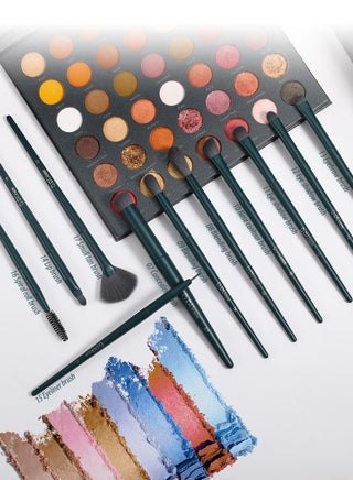 Makeup Brushes Set 17 Pcs with Brush Cleaning Mat and Makeup Sponge Professional Face Powder Eye Shadow Powder Liquid Cream Kit Gift Box - view 3
