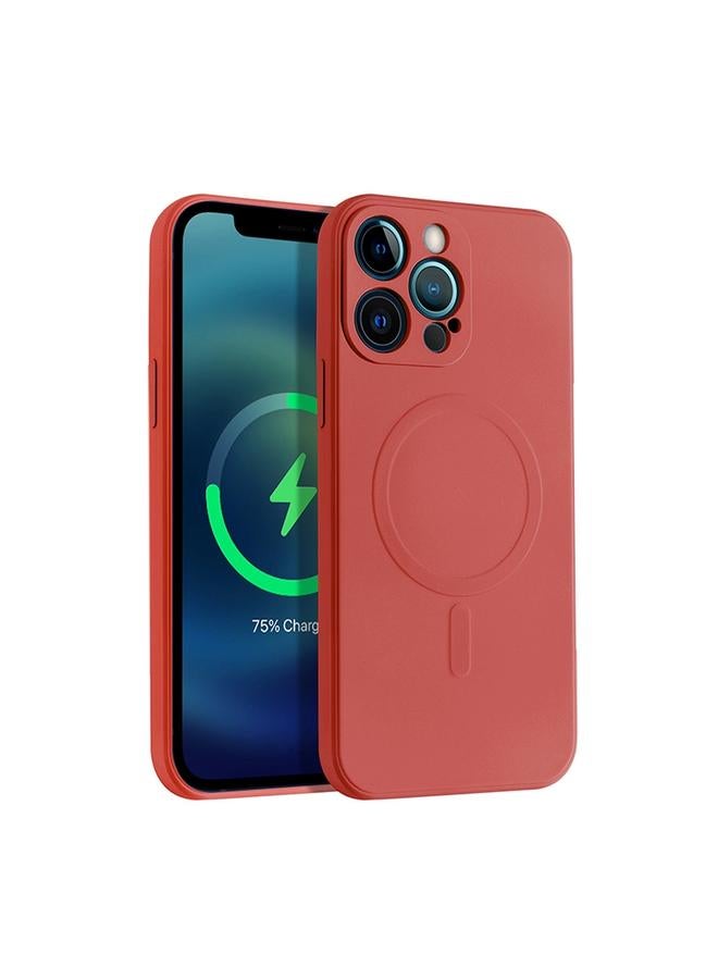 S-TOP Case For iPhone 13 mini Liquid Silicone Full Coverage Shockproof Magsafe Case - Image 1