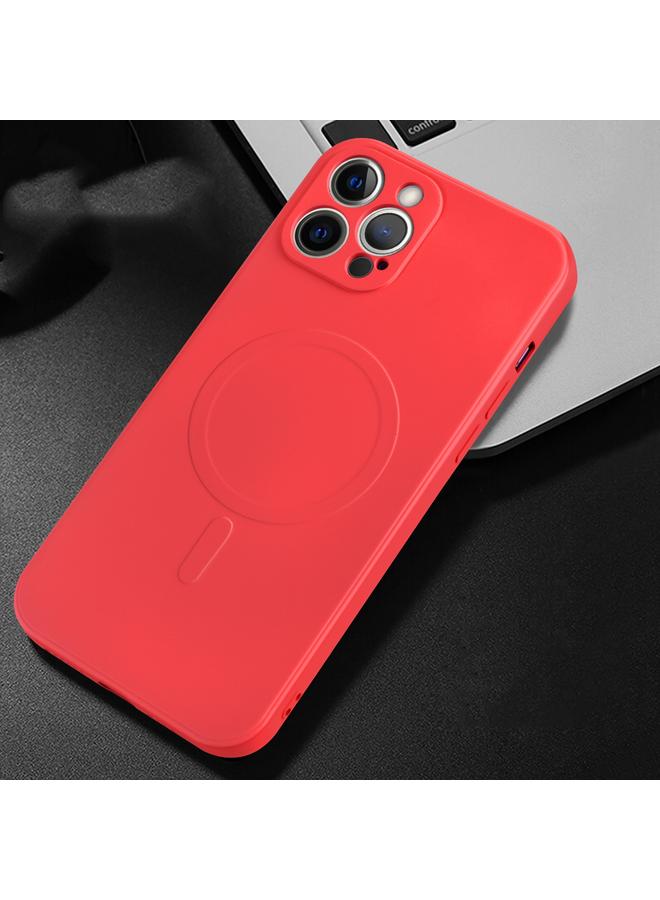 S-TOP Case For iPhone 13 mini Liquid Silicone Full Coverage Shockproof Magsafe Case - Image 2