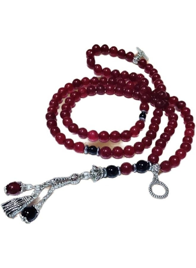 RED rosary Consists of 99 beads with pendant