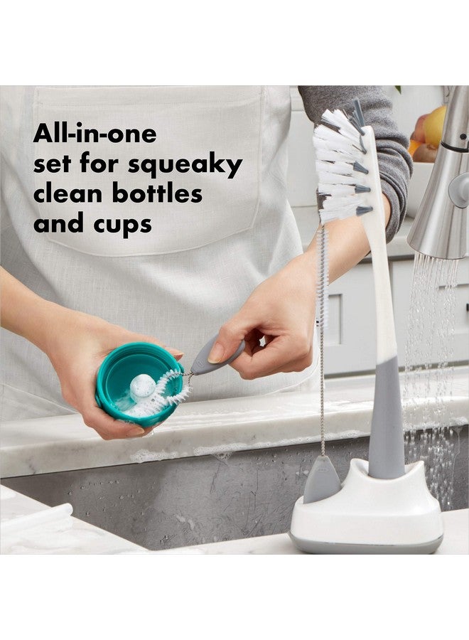 OXO TOT Water Bottle And Straw Cup Cleaning Set Brush Set Gray - Image 4