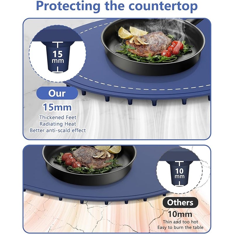 Food Warming Mat with Adjustable Temperature Timer, 10S Fast Heating Silicone Food Warmers for Party, Buffet and Daily Use - Image 4