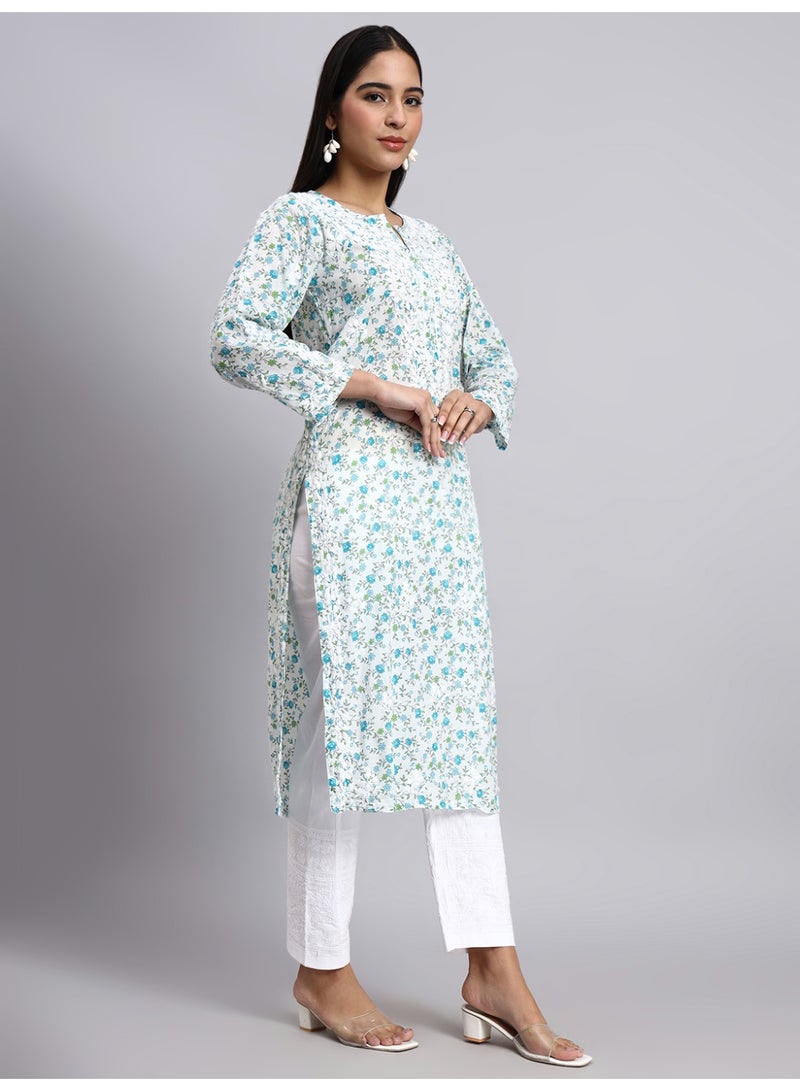 Alaya Hand Embroidered Chikankari Cotton Kurta-AL4105 - Image 5