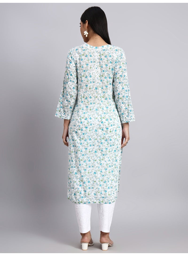 Alaya Hand Embroidered Chikankari Cotton Kurta-AL4105 - Image 2