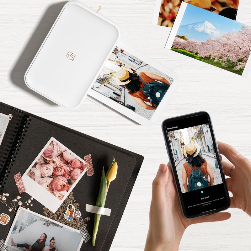 HPRT Photo Printer 4x6 with 108 Sheet Photo Paper& 2 Ribbon, Instant Picture Printer for iPhone, Smartphone, Thermal Dye Sublimation, WI-Fi Connnecting, Home Use, White - Image 4