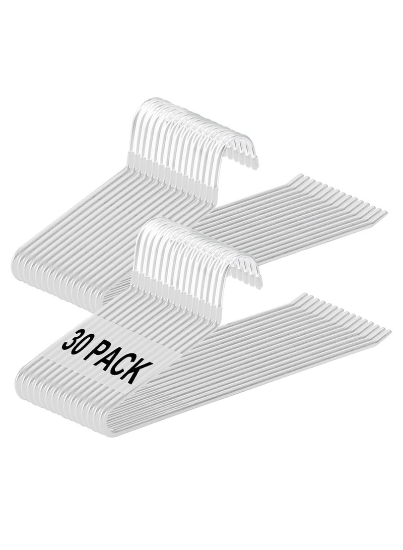 Trouser Hangers Clothes Hangers 30 Pack Open-Ended Metal Pants Hangers Non Slip Trousers Slack Hangers Organizers for Pants,Jeans, Slacks, Blanket,Scarf - Image 1