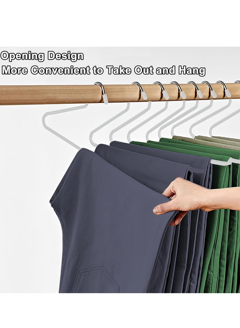Trouser Hangers Clothes Hangers 30 Pack Open-Ended Metal Pants Hangers Non Slip Trousers Slack Hangers Organizers for Pants,Jeans, Slacks, Blanket,Scarf - Image 4