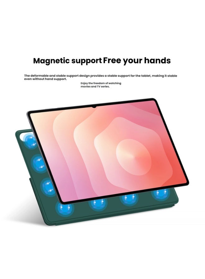 عام متوافق مع Samsung Tab S11 Ultra 2025 مقاس 14.6 بوصة، غلاف مغناطيسي واقي قابل للتحويل إلى حامل، بوظيفة النوم/الاستيقاظ التلقائي، حماية من السقوط - Image 2