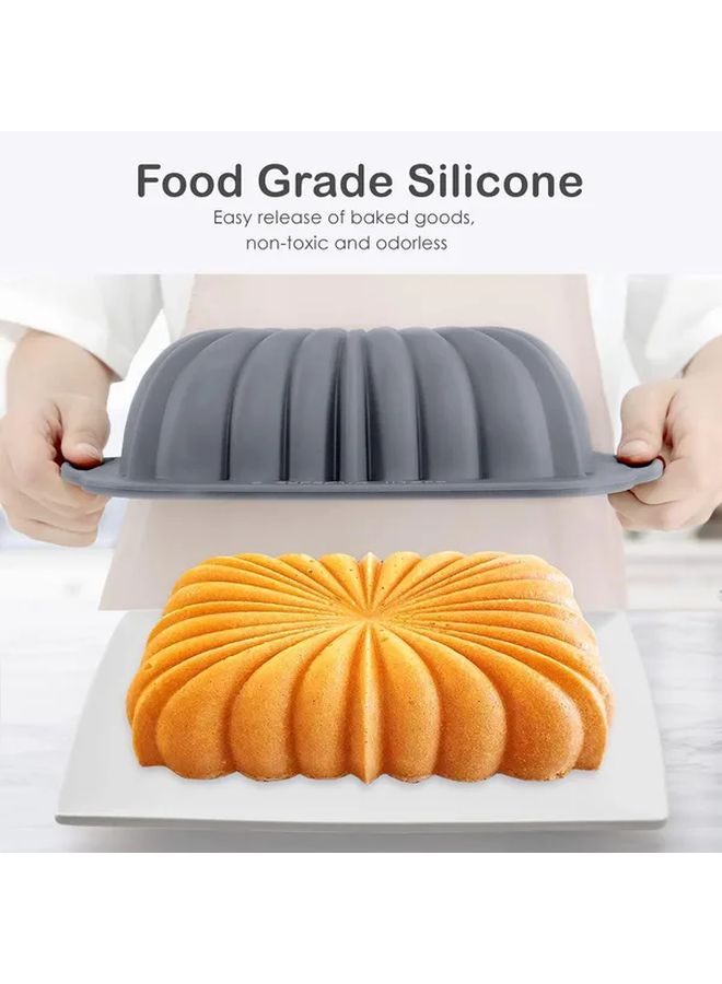 Set Of 2 Silicone Flower Cake Baking Mold Nonstick Food Grade Kitchen Tool For Oven Toast Bread Rectangular Pan Easy Clean - Image 4
