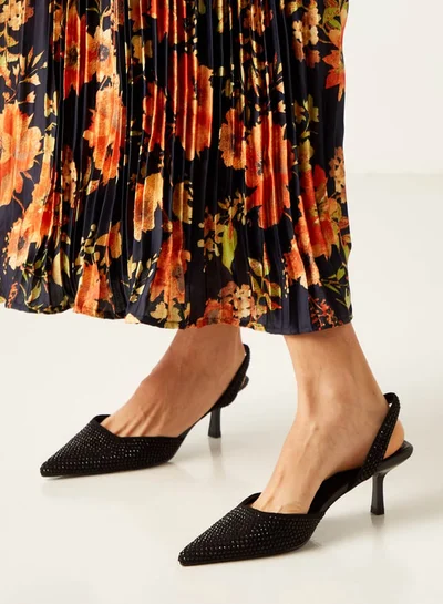 Celeste Womens Embellished Slingback Pumps