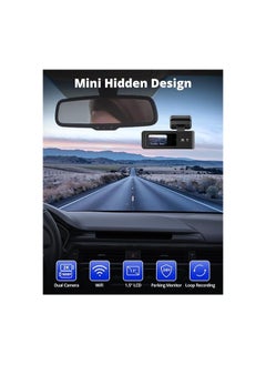 Kingslim KINGSLIM E2 Pro Front 2K + Rear 1080P WiFi Dual Channel Dash Camera for Cars Parking Monitor, Loop Recording, supports memory card up to 256GB  - Image 2