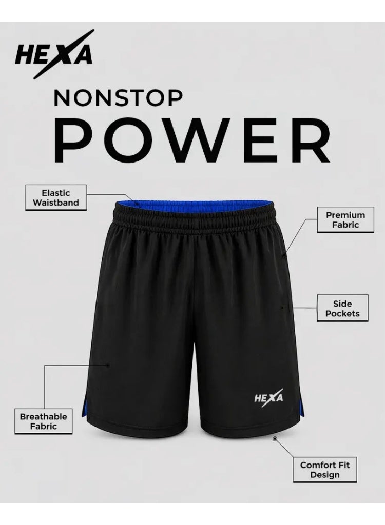 Hexa Sportswear Essentials Sports Shorts for Men & Women – 100% Polyester Dry Fit Athletic Training & Casual Shorts with Anti-Bacterial Fabric –Training Gym Running Teamwear Shorts - Image 4