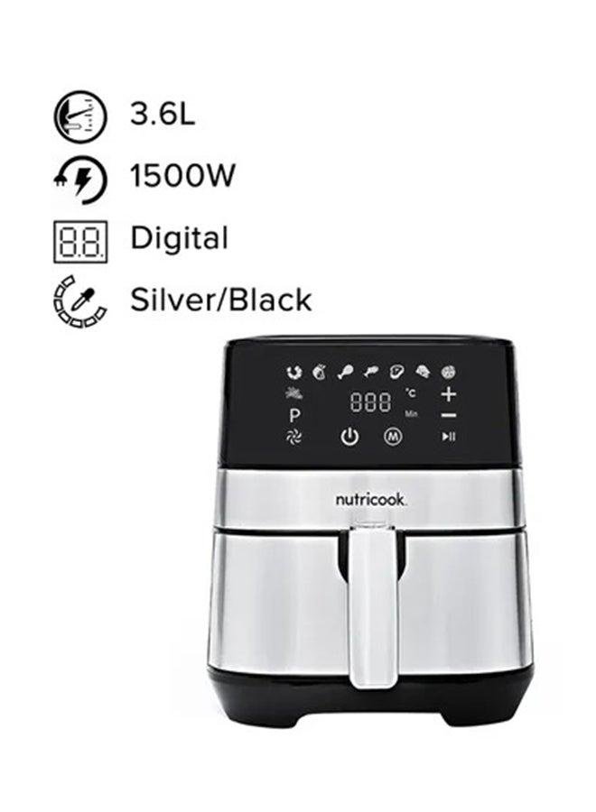 نيوتري كوك مقلاة هوائية سريعة 3.6 L 1500 W NC-RAF36 أسود/ فضي - Image 1
