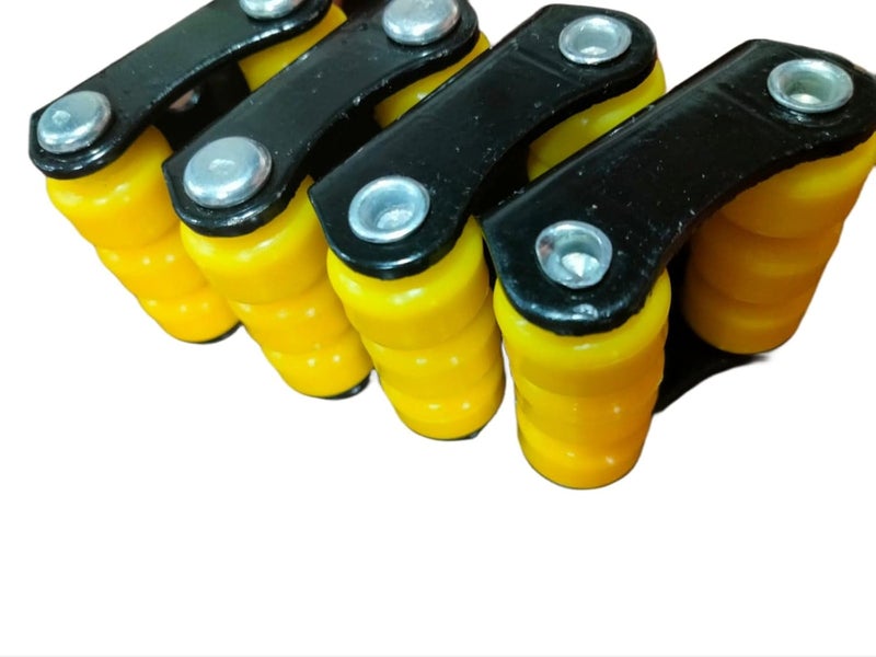 Bosney Nano Sixer Caster Wheels for Furniture Wheels Fix Wheel CastorTrolley WheelMoving WheelTrolley Wheels Heavy duty BlackYallow Psc 12 - Image 2