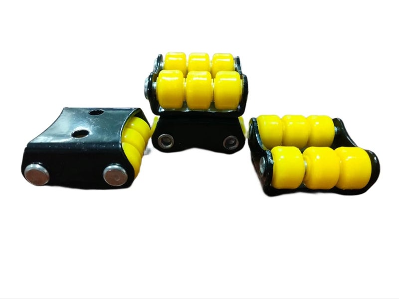 Bosney Nano Sixer Caster Wheels for Furniture Wheels Fix Wheel CastorTrolley WheelMoving WheelTrolley Wheels Heavy duty BlackYallow Psc 12 - Image 5