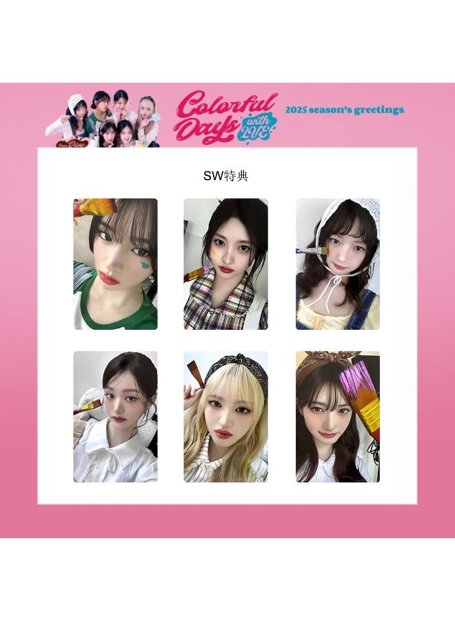 NIBEMINENT 6 Pcs Kpop IVE SEASON’S GREETING Lomo Cards Card For Fans Collection Gifts - Image 1