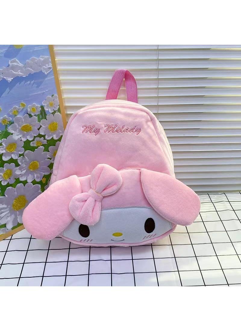 My Melody Plush School Backpack Kindergarten Backpack Pink  - Image 1