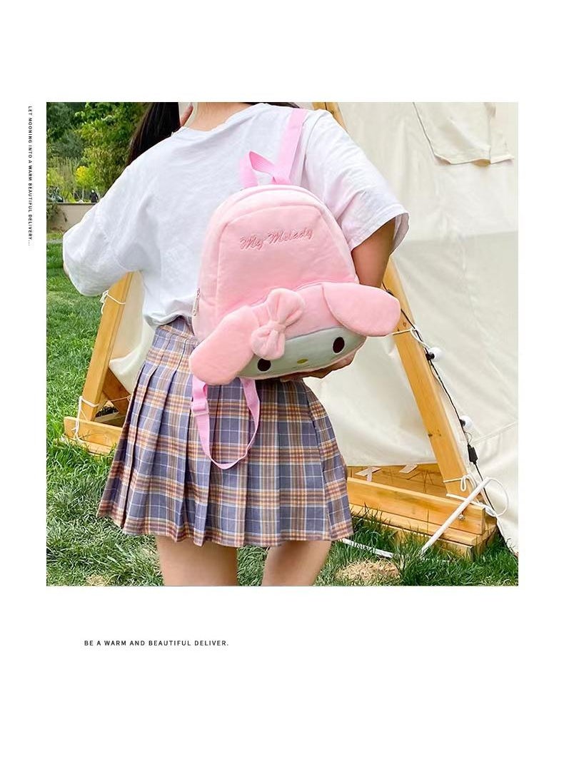 My Melody Plush School Backpack Kindergarten Backpack Pink  - Image 2