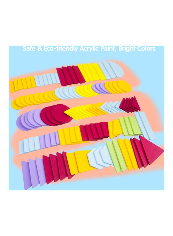 120-Piece Wooden Pattern Puzzle Block Set - Image 2