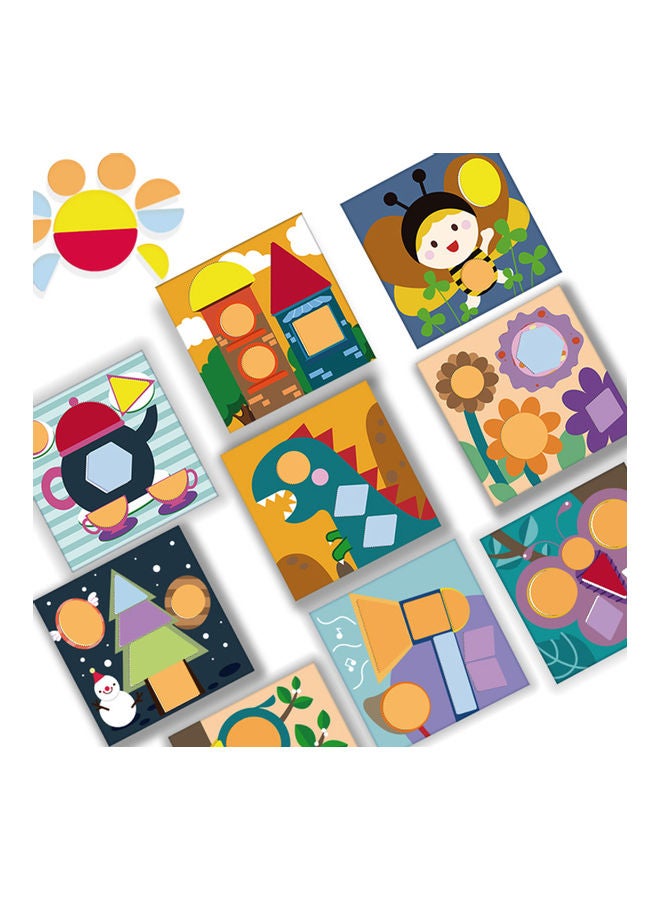 120-Piece Wooden Pattern Puzzle Block Set - Image 5