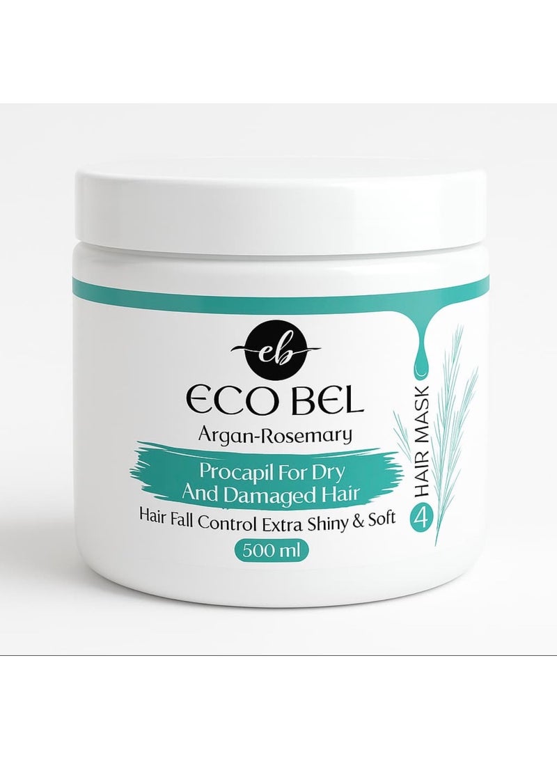 Hair Mask Eco-Bell for repairing dry, damaged and brittle hair – with shea butter, argan and rosemary