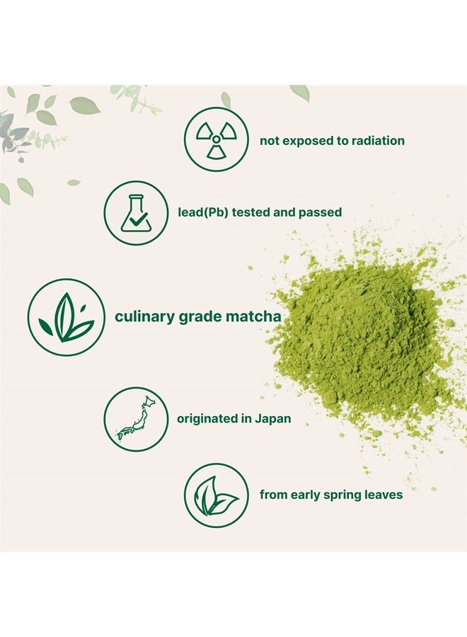 Micro Ingredients مسحوق شاي ماتشا الأخضر العضوي، 1 رطل | حصاد أول متميز ياباني لمشروبات يومية | 100% نقي من الدرجة الطهو | بدون سكر، أكياس قابلة لإعادة التدوير صديقة للبيئة - Image 5