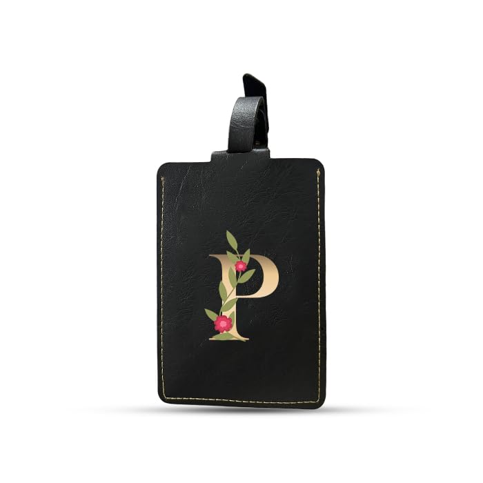 The Messy Corner Blossom |Personalized Luggage Tag| – Travel ID Tag with |Alphabet Initial| | Bag & Backpack Identifier for Men & Women | Unisex Travel Gift | P - Image 1