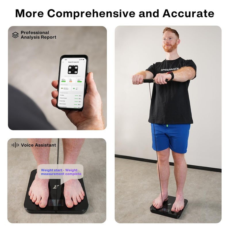 Speediance Smart Body Fat Scale with LED Display, Measures Weight, BMI, and Body Fat, Supports Multi-Mode, Max Weight 180kg 396 lbs, Bluetooth Scale for Body Weight Smart - Image 3